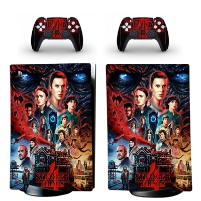 Stranger Things decal skin for PS5 Digital Console and two.. Stranger Things decal skin for PS5 Digital Console and two..