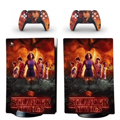 Stranger Things decal skin for PS5 Digital Console and two.. Stranger Things decal skin for PS5 Digital Console and two..