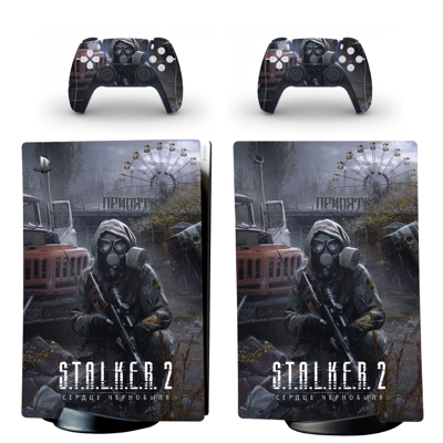 Stalker 2 decal skin for PS5 Digital Console and two Contr.. Stalker 2 decal skin for PS5 Digital Console and two Contr..