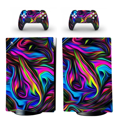 Fluid Texture decal skin for PS5 Digital Console and two Controllers