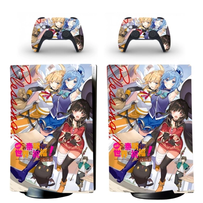 KonoSuba decal skin for PS5 Digital Console and two Contro.. KonoSuba decal skin for PS5 Digital Console and two Contro..