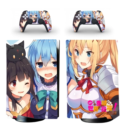 KonoSuba decal skin for PS5 Digital Console and two Contro.. KonoSuba decal skin for PS5 Digital Console and two Contro..