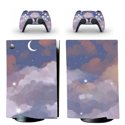 Sky Texture decal skin for PS5 Digital Console and two Con.. Sky Texture decal skin for PS5 Digital Console and two Con..
