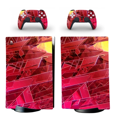 Digital Texture decal skin for PS5 Digital Console and two Controllers