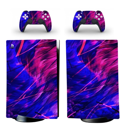 Digital Texture decal skin for PS5 Digital Console and two Controllers