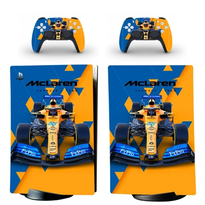 Formula 1 racing decal skin for PS5 Digital Console and two Controllers