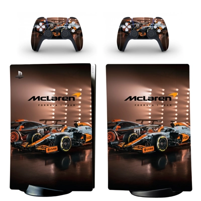 Formula 1 racing decal skin for PS5 Digital Console and two Controllers