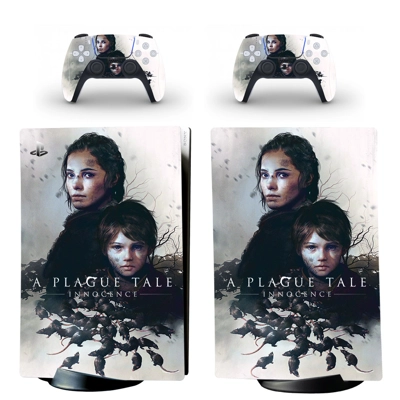 A Plague Tale decal skin for PS5 Digital Console and two C.. A Plague Tale decal skin for PS5 Digital Console and two C..