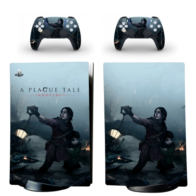 A Plague Tale decal skin for PS5 Digital Console and two Controllers