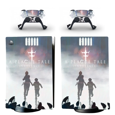 A Plague Tale decal skin for PS5 Digital Console and two C.. A Plague Tale decal skin for PS5 Digital Console and two C..