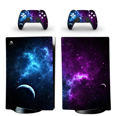 Starry sky decal skin for PS5 Digital Console and two Cont.. Starry sky decal skin for PS5 Digital Console and two Cont..