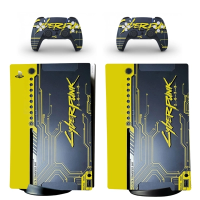 Cyberpunk 2077 decal skin for PS5 Digital Console and two .. Cyberpunk 2077 decal skin for PS5 Digital Console and two ..