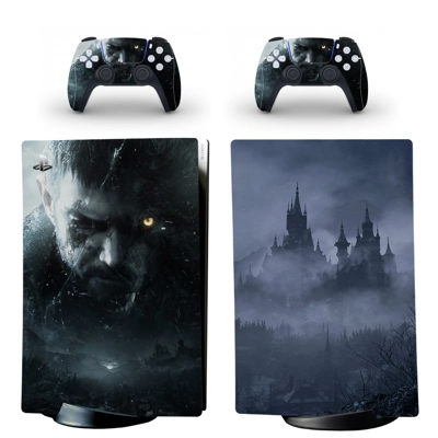 Resident Evil decal skin for PS5 Digital Console and two C.. Resident Evil decal skin for PS5 Digital Console and two C..