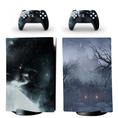 Resident Evil decal skin for PS5 Digital Console and two C.. Resident Evil decal skin for PS5 Digital Console and two C..