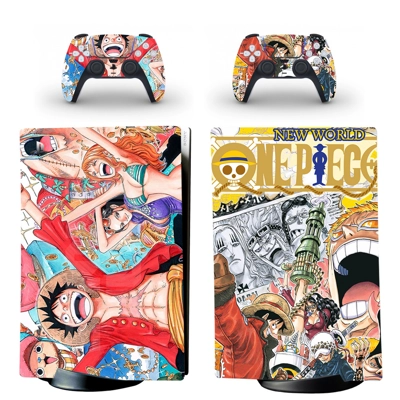 One Piece decal skin for PS5 Digital Console and two Contr.. One Piece decal skin for PS5 Digital Console and two Contr..