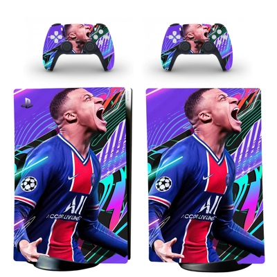 M Bappe decal skin for PS5 Digital Console and two Control.. M Bappe decal skin for PS5 Digital Console and two Control..