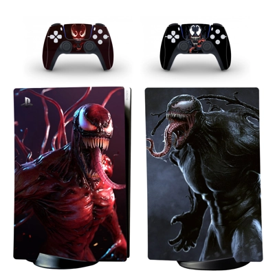 Venom decal skin for PS5 Digital Console and two Controllers Venom decal skin for PS5 Digital Console and two Controllers