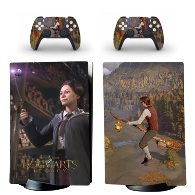 Hogwarts Legacy decal skin for PS5 Digital Console and two.. Hogwarts Legacy decal skin for PS5 Digital Console and two..