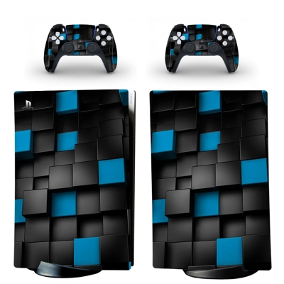 Cube Texture decal skin for PS5 Digital Console and two Co.. Cube Texture decal skin for PS5 Digital Console and two Co..