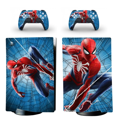 Spiderman decal skin for PS5 Digital Console and two Contr.. Spiderman decal skin for PS5 Digital Console and two Contr..