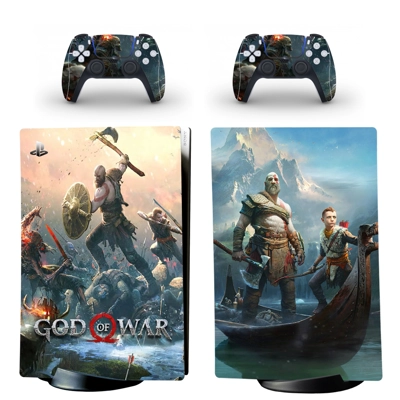 God of War decal skin for PS5 Digital Console and two Cont.. God of War decal skin for PS5 Digital Console and two Cont..
