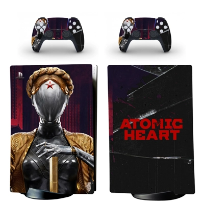Atomic Heart decal skin for PS5 Digital Console and two Co.. Atomic Heart decal skin for PS5 Digital Console and two Co..