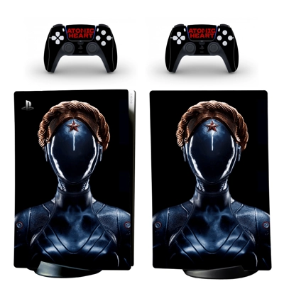 Atomic Heart decal skin for PS5 Digital Console and two Co.. Atomic Heart decal skin for PS5 Digital Console and two Co..