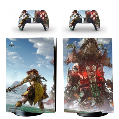 Horizon Forbidden West decal skin for PS5 Digital Console and two Controllers