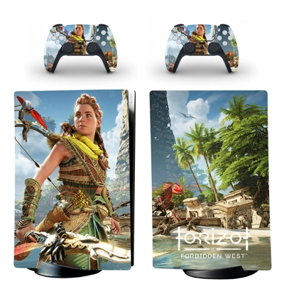 Horizon Forbidden West decal skin for PS5 Digital Console and two Controllers