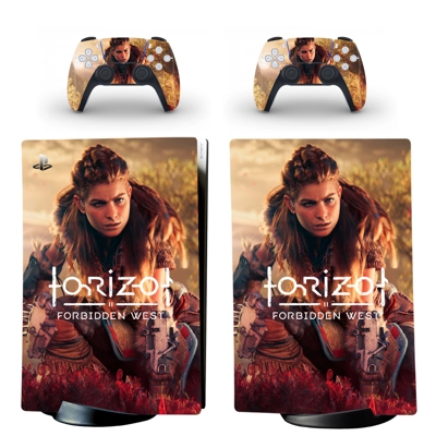 Horizon Forbidden West decal skin for PS5 Digital Console and two Controllers