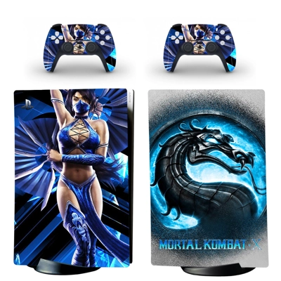 Mortal Kombat decal skin for PS5 Digital Console and two C.. Mortal Kombat decal skin for PS5 Digital Console and two C..