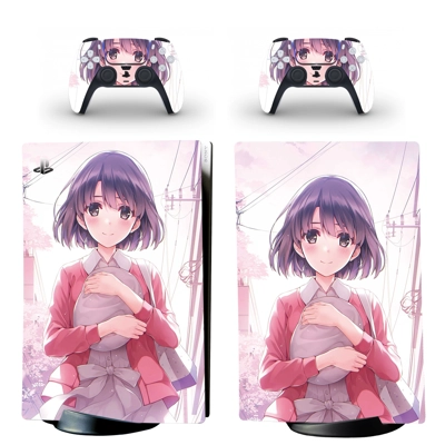Anime decal skin for PS5 Digital Console and two Controllers Anime decal skin for PS5 Digital Console and two Controllers