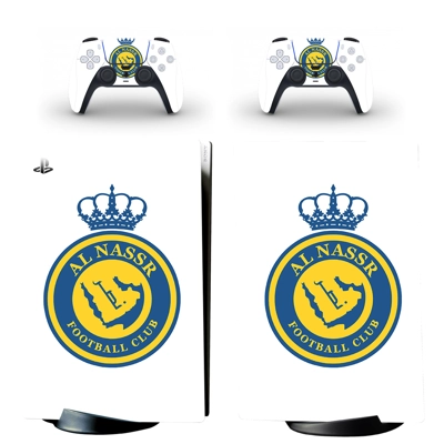 Al Nassr FC decal skin for PS5 Digital Console and two Con.. Al Nassr FC decal skin for PS5 Digital Console and two Con..