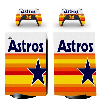 Houston Astros decal skin for PS5 Digital Console and two .. Houston Astros decal skin for PS5 Digital Console and two ..