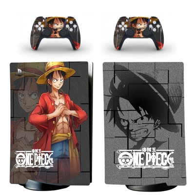 One Piece decal skin for PS5 Digital Console and two Contr.. One Piece decal skin for PS5 Digital Console and two Contr..