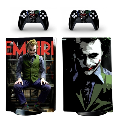 Clown The Joker decal skin for PS5 Digital Console and two Controllers