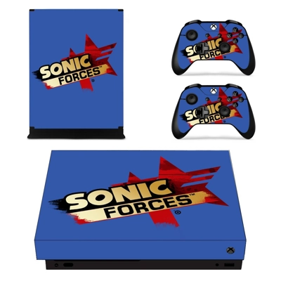 Sonic Forces decal skin for Xbox one X Console and 2 Controllers