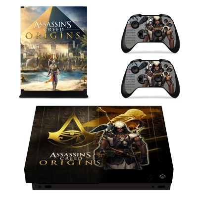 Assassin's Creed Origins decal skin for Xbox one X Console and 2 Controllers
