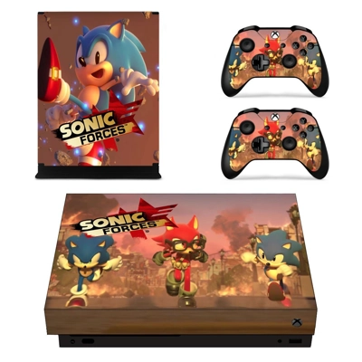Sonic Forces decal skin for Xbox one X Console and 2 Controllers