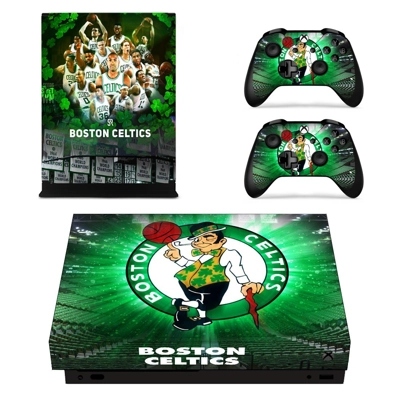 Boston Celtics decal skin for Xbox one X Console and 2 Con.. Boston Celtics decal skin for Xbox one X Console and 2 Con..