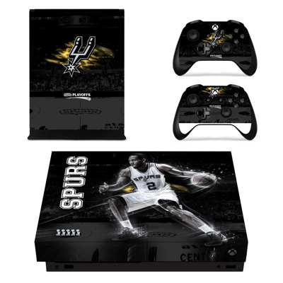 San Antonio Spurs decal skin for Xbox one X Console and 2 .. San Antonio Spurs decal skin for Xbox one X Console and 2 ..
