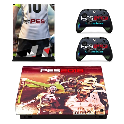 PES 2018 decal skin for Xbox one X Console and 2 Controllers PES 2018 decal skin for Xbox one X Console and 2 Controllers