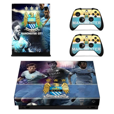 Manchester City decal skin for Xbox one X Console and 2 Controllers