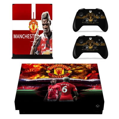 Manchester United decal skin for Xbox one X Console and 2 Controllers