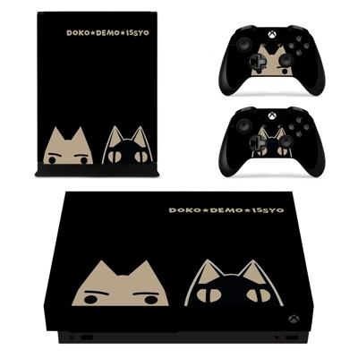 Doko Demo Issyo decal skin for Xbox one X Console and 2 Controllers