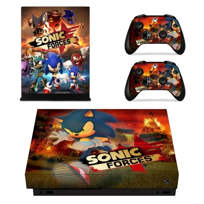 Sonic Forces decal skin for Xbox one X Console and 2 Controllers