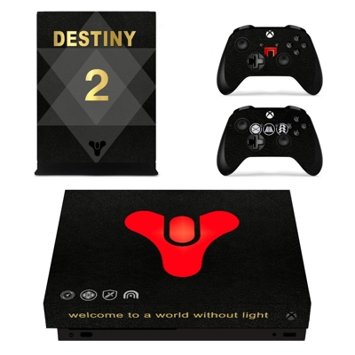 Destiny 2 decal skin for Xbox one X Console and 2 Controllers