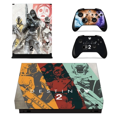 Destiny 2 decal skin for Xbox one X Console and 2 Controllers