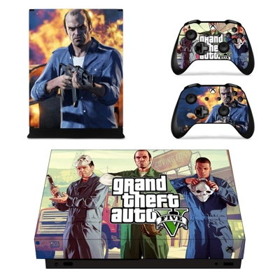 Grand Theft Auto V decal skin for Xbox one X Console and 2.. Grand Theft Auto V decal skin for Xbox one X Console and 2..