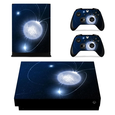 Bright Moon decal skin for Xbox one X Console and 2 Controllers